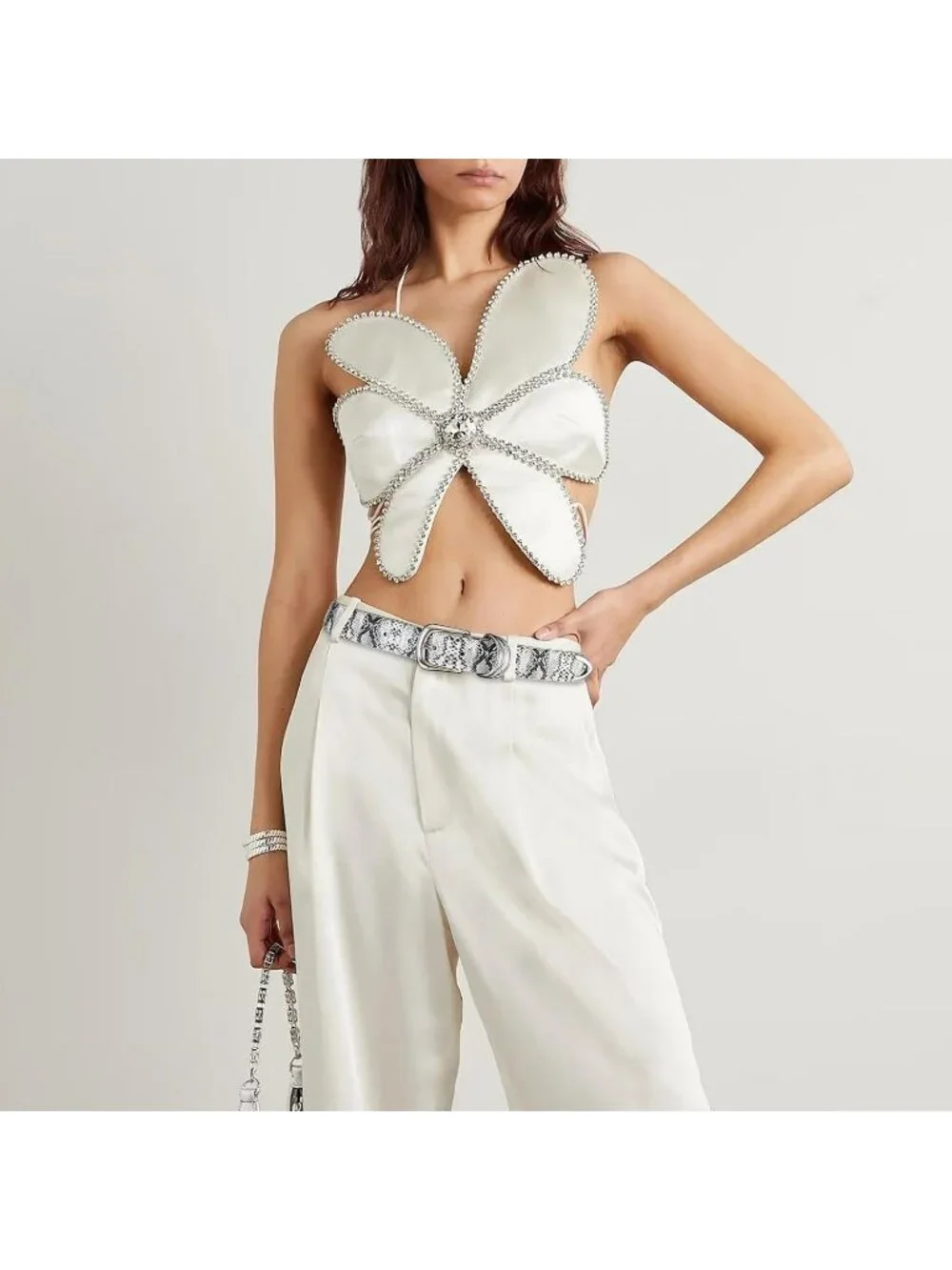 N/A white snakeskin